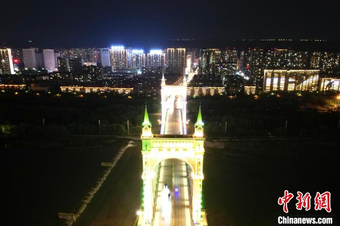 陕西宝鸡夜景如画