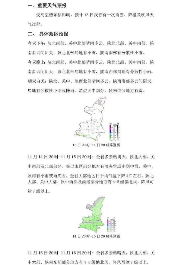 雨夹雪、小到中雪!刚刚,陕西发布重要天气预报!西安人注意......