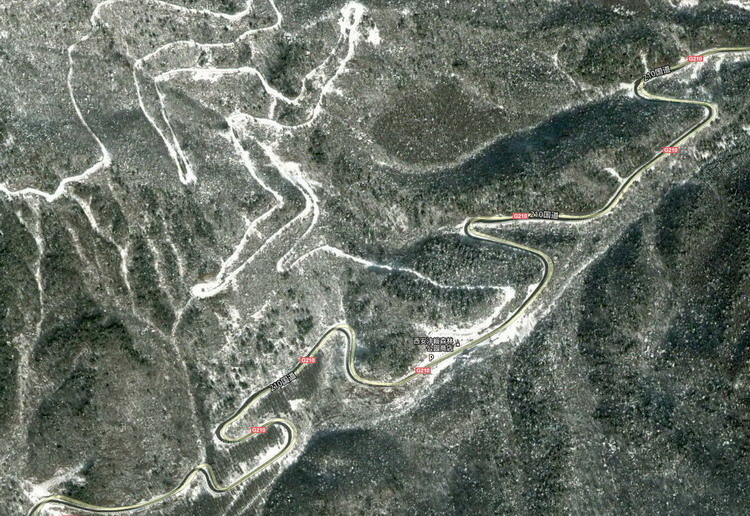 古城西安周边骑行路线：分水岭附近地图