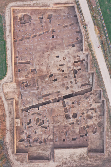 王家嘴一号建筑。陕西省考古研究院供图