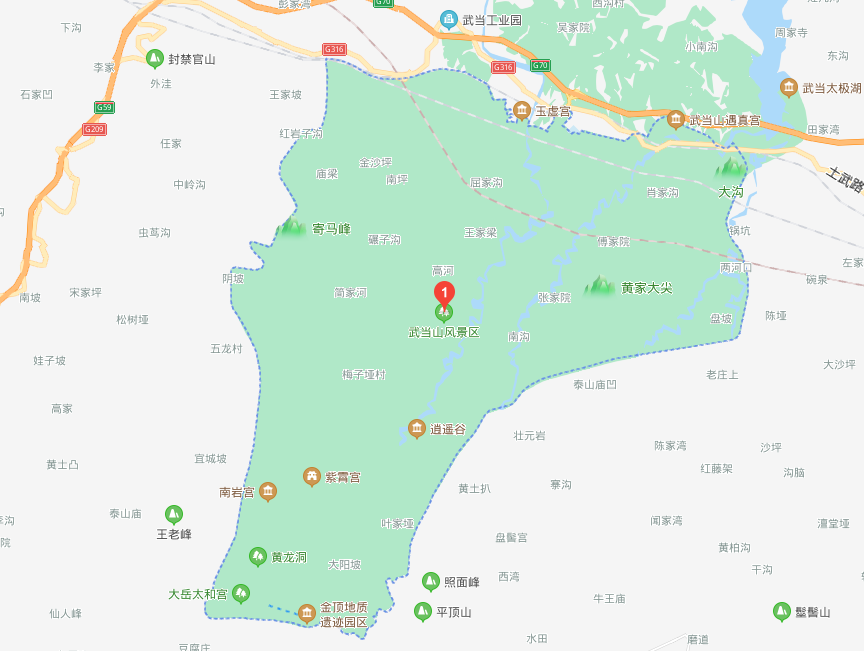 武当山在哪里？武当山的地理位置地图2