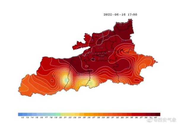 今天西安最高温42.9℃！在这里！明天最高温38℃～40℃！