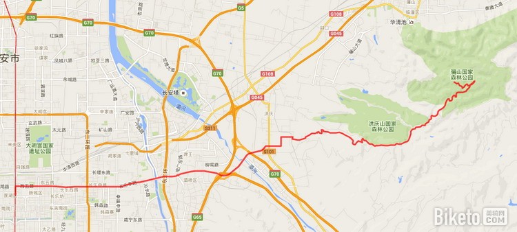 古城西安周边骑行路线：骊山线路