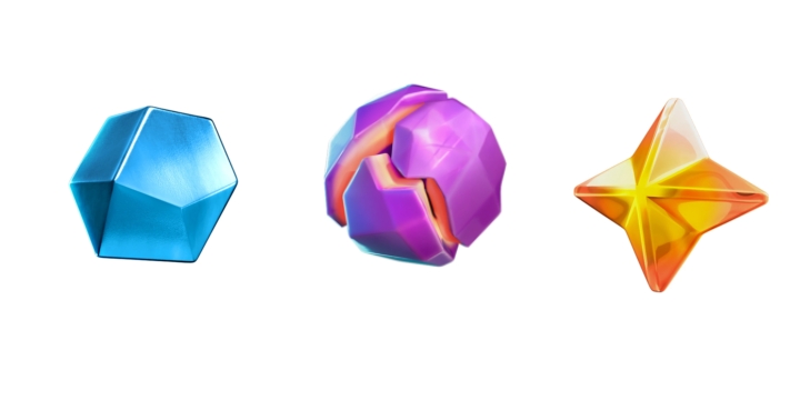 三种矿石的图标