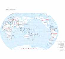 世界地图（英文版）三 1:1亿 8开