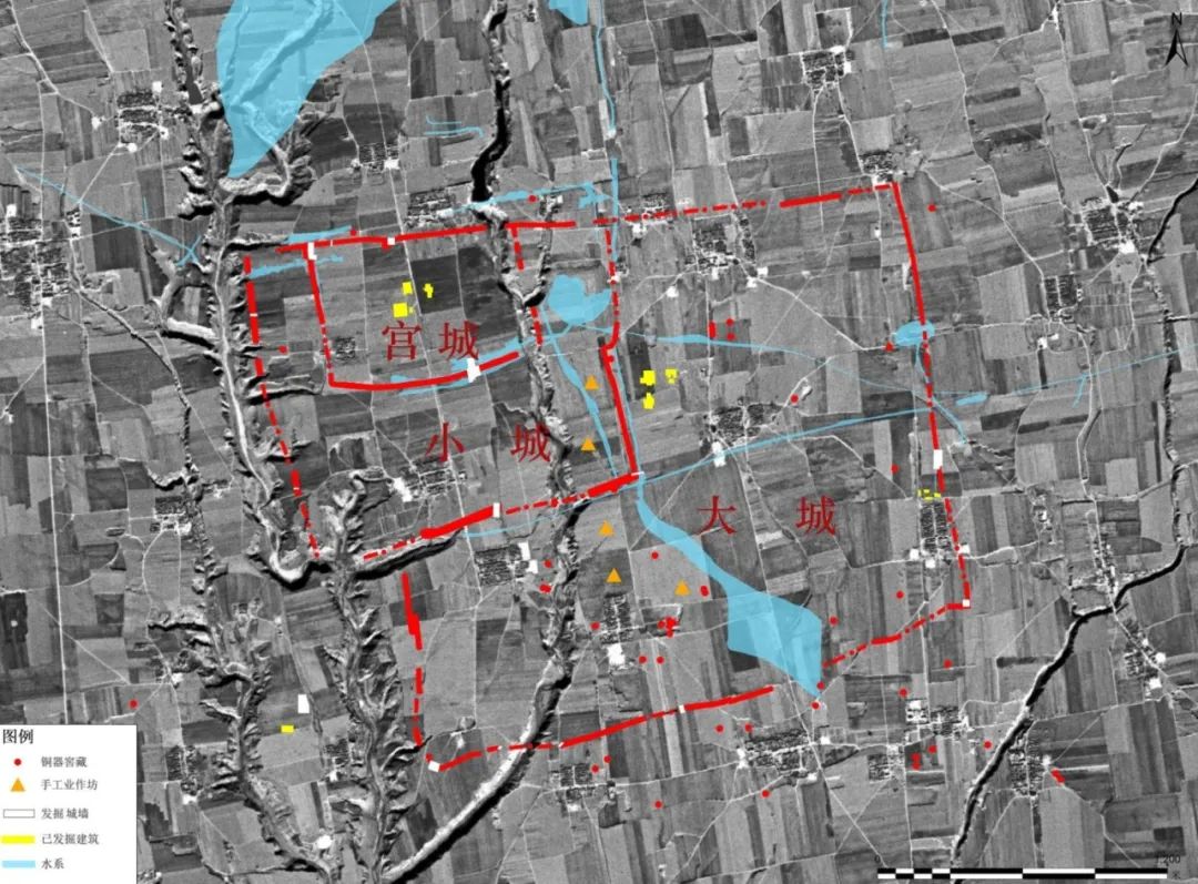 周原遗址三座城垣。陕西省考古研究院供图