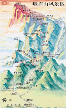 峨眉山风景区地图