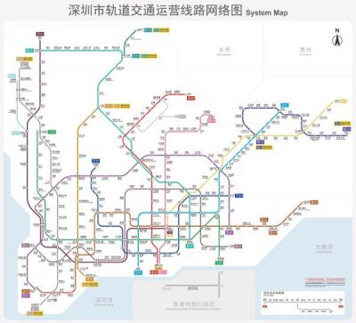 深圳市地铁线路图_深圳地铁运营时间(4K高清版大图,每年更新!)