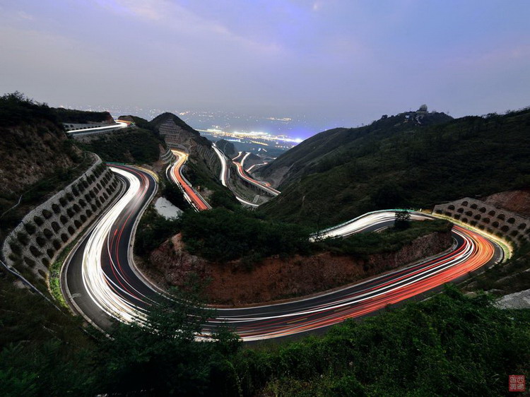 古城西安周边骑行路线：骊山盘山路光影